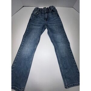 Wonder‎ Nation Kids Boys Blue Denim Straight Leg Adjustable Waist Jeans Size 8